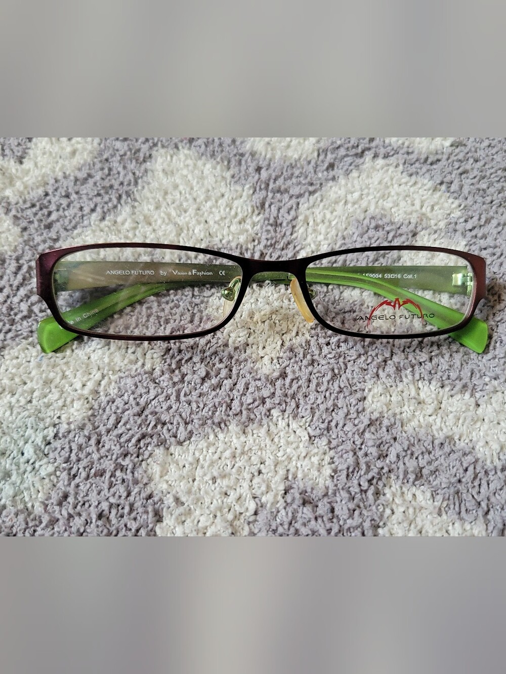 Angelo Futuro EQ004 Green Brown Eyeglass Frames 53-16 New